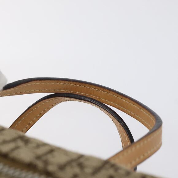 DIOR Trotter Canvas Hand Bag Beige Silver - Picture 8 of 12